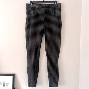 Spanx Houndstooth Stretch Pants Grey and Black Large